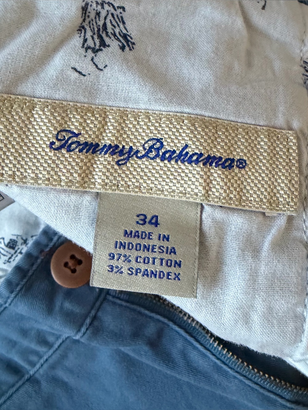 Tommy Bahama Boracay Chino Shorts Men’s 34 Blue Cotton Spandex Stretch Twill - Picture 4 of 11